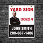 24" x 30" Yard Sign